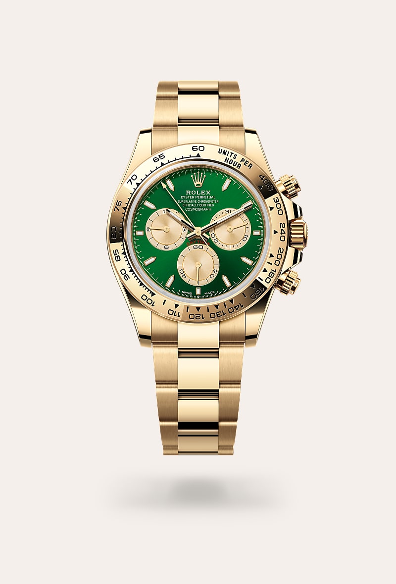 con su escala taquimétrica, sus tres contadores y sus pulsadores, el cosmograph daytona se creó para ser la mejor herramienta de cronometraje de los pilotos de resistencia. el bisel presenta una escala taquimétrica que permite leer la velocidad media en una distancia determinada en función del tiempo cronometrado.  esta escala ofrece una legibilidad óptima, lo que convierte el cosmograph daytona en el instrumento perfecto para medir la velocidad hasta las 400 unidades por hora, ya se trate de kilómetros o millas.