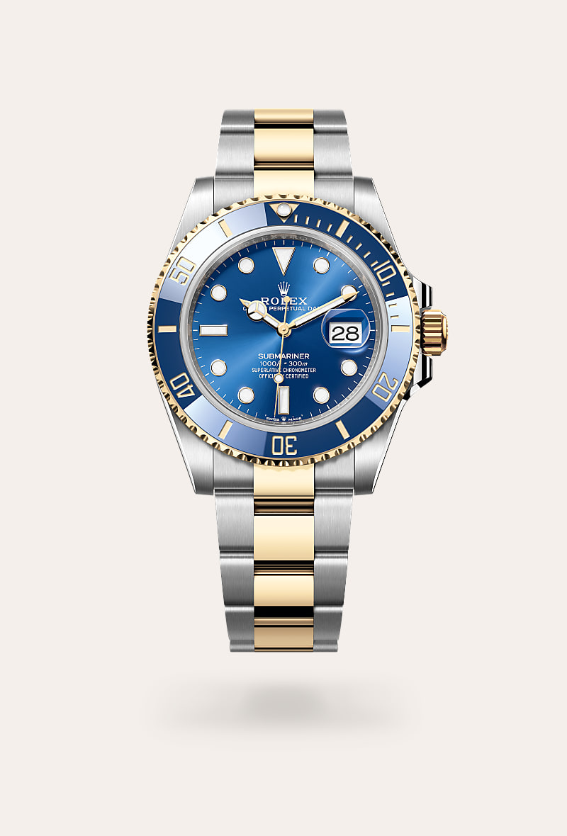 el bisel giratorio del submariner es una característica fundamental de este reloj. sus graduaciones de 60 minutos permiten controlar con seguridad y precisión el tiempo de inmersión y las paradas de descompresión. manufacturado por rolex a partir de una cerámica dura y resistente a la corrosión, el disco de bisel cerachrom es prácticamente imposible de rayar. la sustancia luminiscente en el cero del bisel garantiza una legibilidad óptima, sin importar el grado de oscuridad del entorno. el canto estriado del bisel ha sido diseñado cuidadosamente con el fin de ofrecer un excelente agarre bajo el agua, incluso con los guantes puestos.