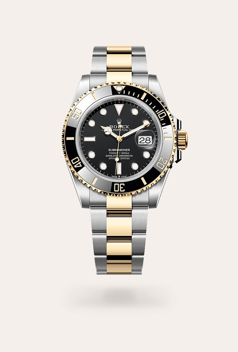 el bisel giratorio del submariner es una característica fundamental de este reloj. sus graduaciones de 60 minutos permiten controlar con seguridad y precisión el tiempo de inmersión y las paradas de descompresión. manufacturado por rolex a partir de una cerámica dura y resistente a la corrosión, el disco de bisel cerachrom es prácticamente imposible de rayar. la sustancia luminiscente en el cero del bisel garantiza una legibilidad óptima, sin importar el grado de oscuridad del entorno. el canto estriado del bisel ha sido diseñado cuidadosamente con el fin de ofrecer un excelente agarre bajo el agua, incluso con los guantes puestos.