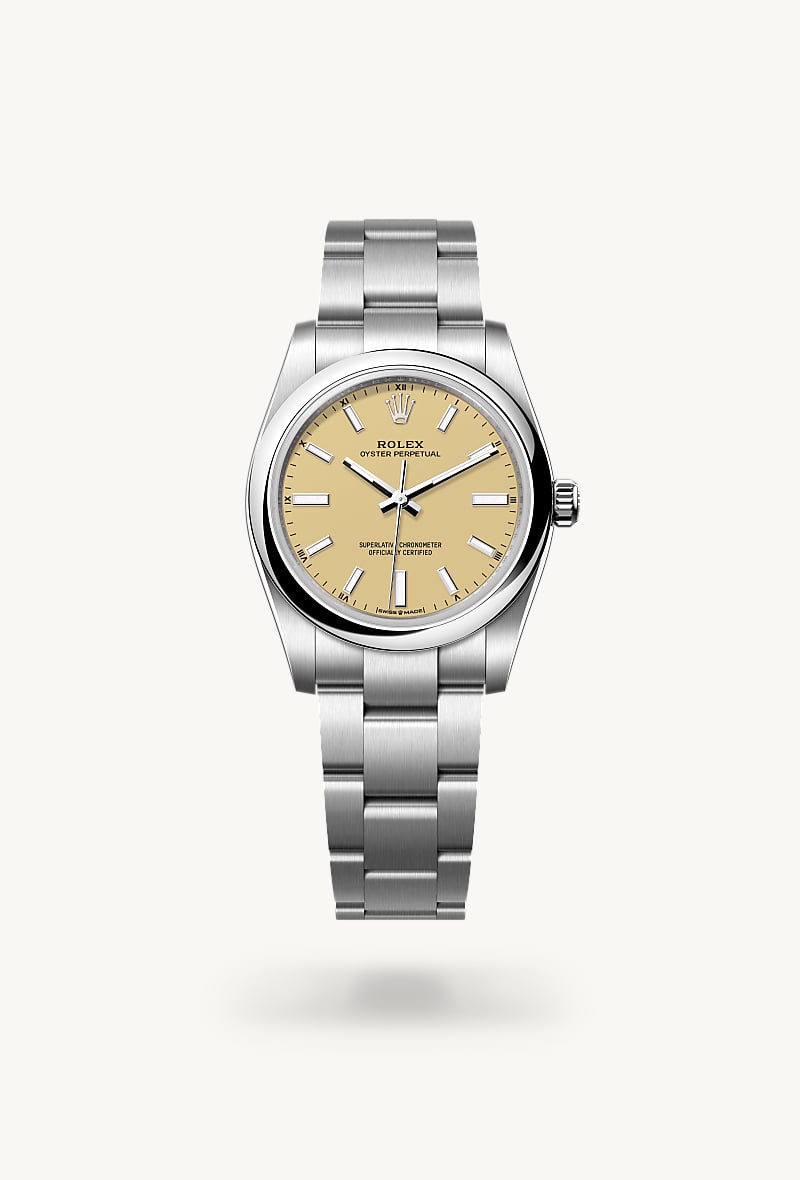 rolex Oyster Perpetual 34 en Oyster, 34 mm, acero Oystersteel, M124200-0007* Christie's
