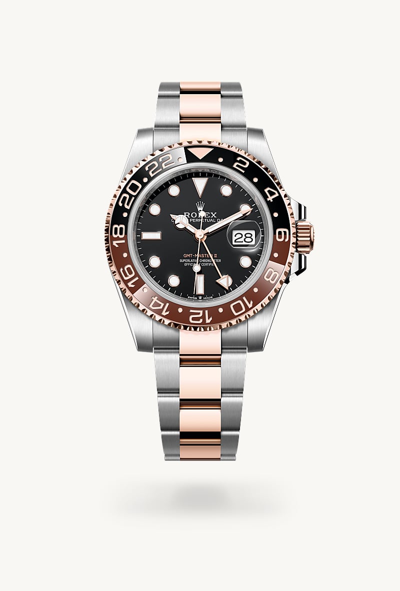rolex GMT-Master II en Oyster, 40 mm, acero Oystersteel y oro Everose, M126711CHNR-0002* Christie's