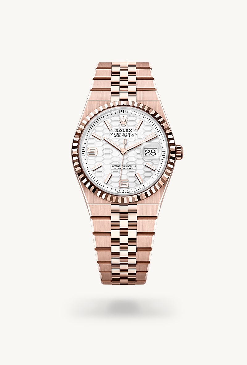 rolex Land-Dweller 36 en Oyster, 36 mm, oro Everose, M127235-0001* Christie's