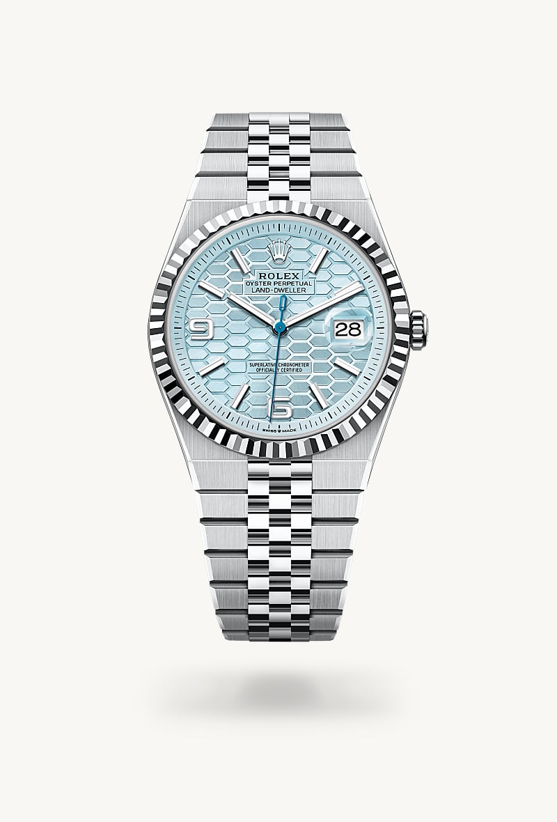 rolex Land-Dweller 40 en Oyster, 40 mm, platino, M127336-0001* Christie's