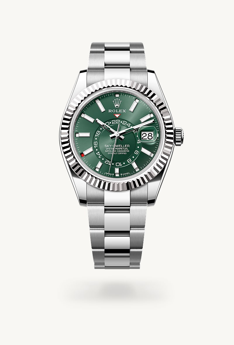 rolex Sky-Dweller en Oyster, 42 mm, acero Oystersteel y oro blanco, M336934-0001* Christie's