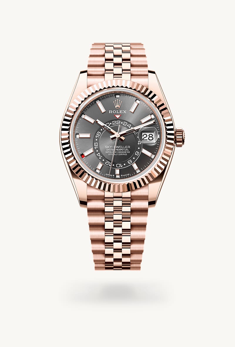 rolex Sky-Dweller en Oyster, 42 mm, oro Everose, M336935-0008* Christie's