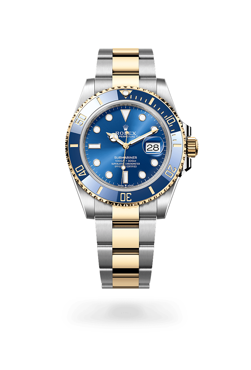 el bisel giratorio del submariner es una característica fundamental de este reloj. sus graduaciones de 60 minutos permiten controlar con seguridad y precisión el tiempo de inmersión y las paradas de descompresión. manufacturado por rolex a partir de una cerámica dura y resistente a la corrosión, el disco de bisel cerachrom es prácticamente imposible de rayar. la sustancia luminiscente en el cero del bisel garantiza una legibilidad óptima, sin importar el grado de oscuridad del entorno. el canto estriado del bisel ha sido diseñado cuidadosamente con el fin de ofrecer un excelente agarre bajo el agua, incluso con los guantes puestos.